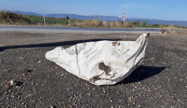 Osmaniye'de hamile köpeği çuvala koyup attılar