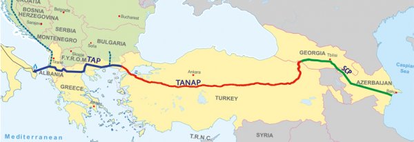 Türkiye'nin Türk Akım ve TANAP doğalgaz haritası