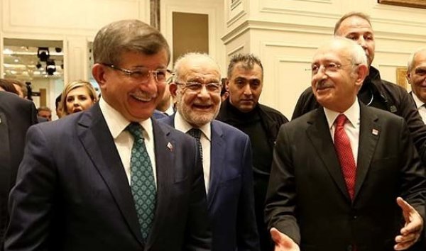 Kılıçdaroğlu, Karamollaoğlu ve Davutoğlu aynı karede