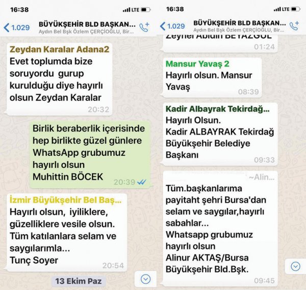 Belediye başkanlarının WhatsApp grubunda çözüm yok