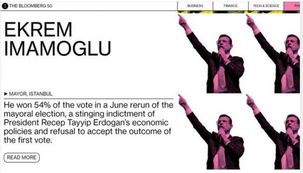 İmamoğlu Bloomberg’in damga vuran isimler listesine girdi