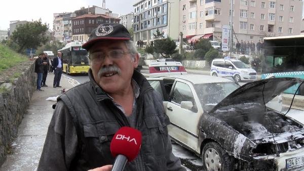 d Yanan araçtan canını hiçe sayıp kayınvalidesini kurtardı