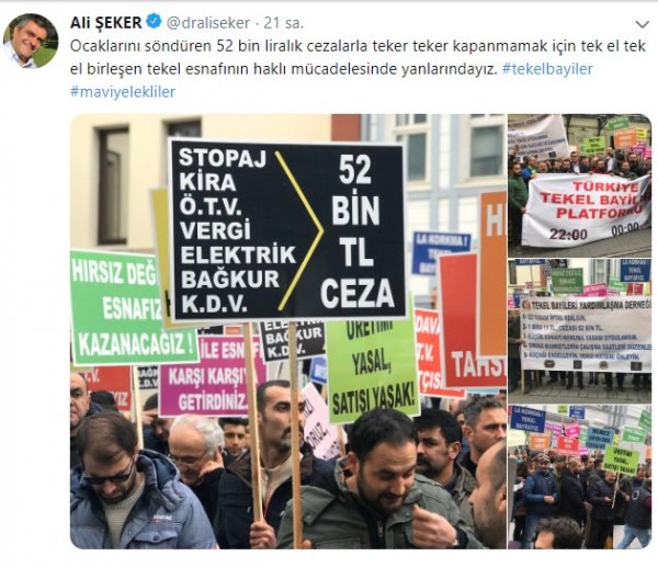 CHP’den tekelcilere destek