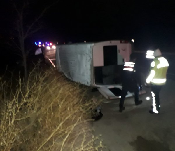 i Kayseri'de işçi servisi kaza yaptı: 2'si ağır 16 yaralı