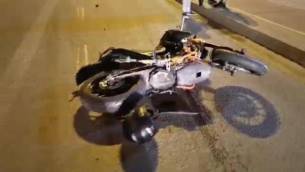 Kartal'da motosiklet sürücüsü kaza yaptı
