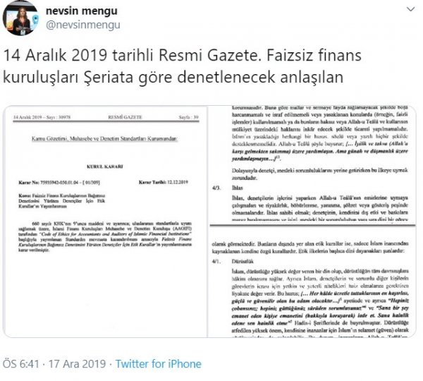 Nevşin Mengü'den yeni kararname için şeriat benzetmesi