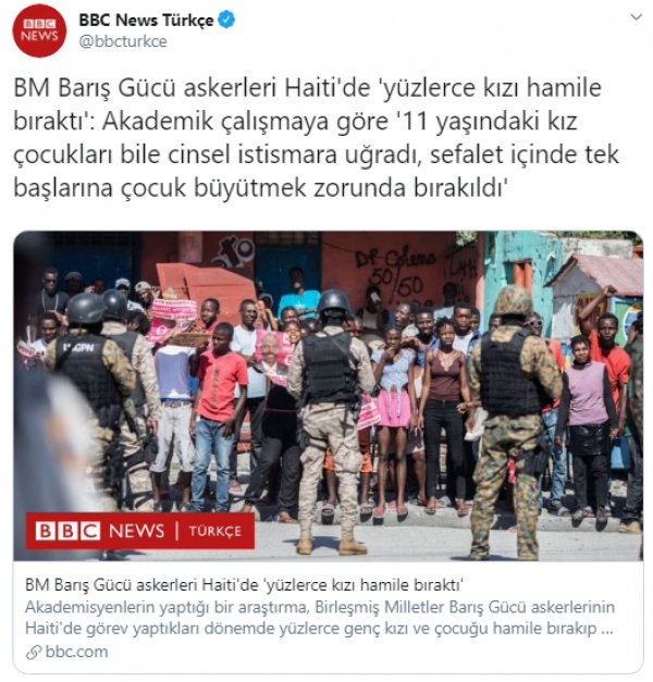 BM askerleri, Haiti'de yüzlerce kıza tecavüz etti