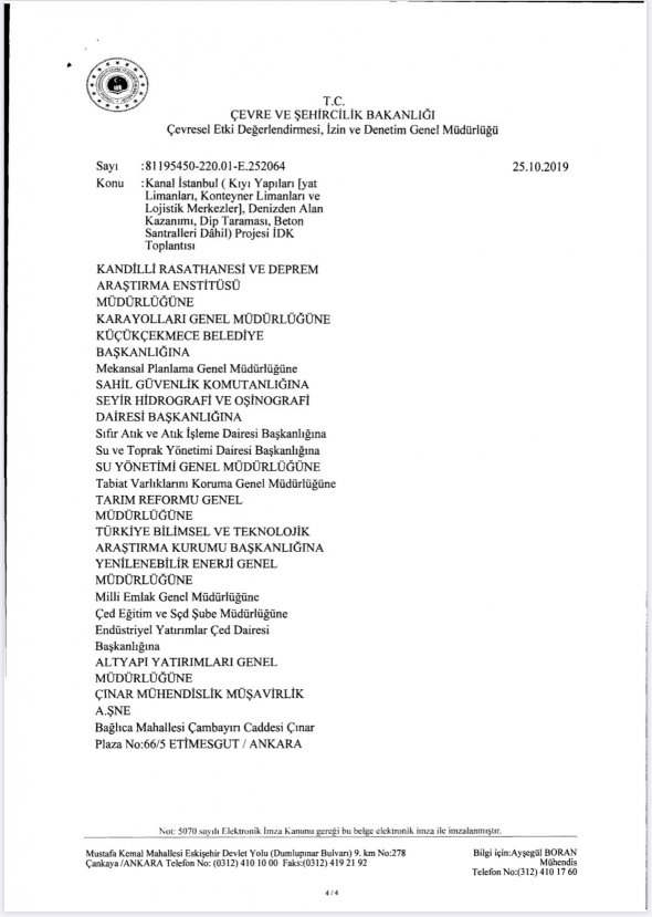 İBB: Kanal İstanbul'a 'evet' imzası atmadık