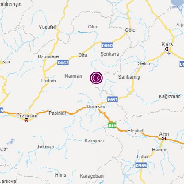 d Kars'ta 4.2 büyüklüğünde deprem