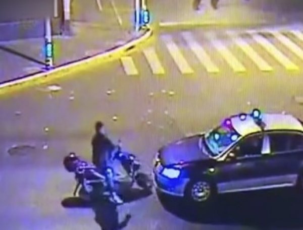 Çin'de sigorta dolandırıcısının komik kaza numarası