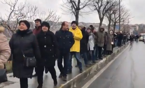 Kanal İstanbul'a hayır diyenler sokağa indi