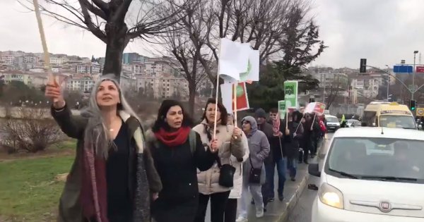 Kanal İstanbul'a hayır diyenler sokağa indi
