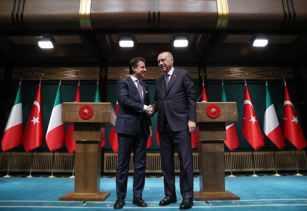 Erdoğan ve İtalya Başbakanı Libya'yı görüştü
