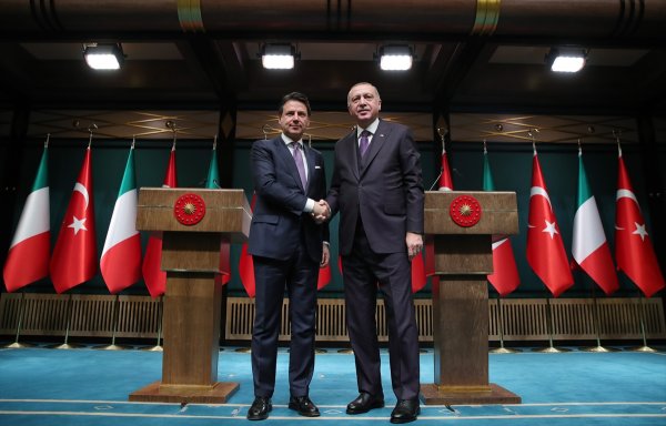 Erdoğan ve İtalya Başbakanı Libya'yı görüştü