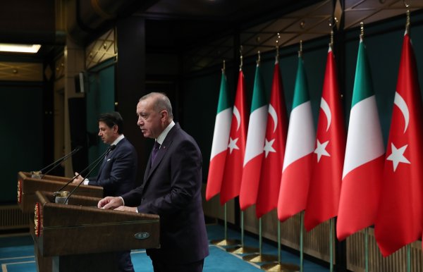 Erdoğan ve İtalya Başbakanı Libya'yı görüştü