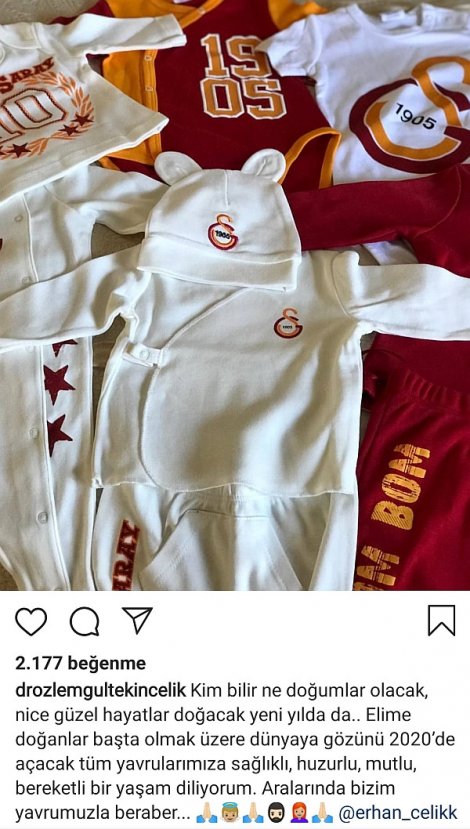 Erhan Çelik'in bebeği doğuştan Galatasaraylı