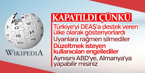 Wikipedia erişime açıldı