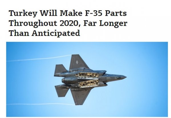 Türkiye’nin F-35 üretimi 2020 sonuna kadar devam edecek