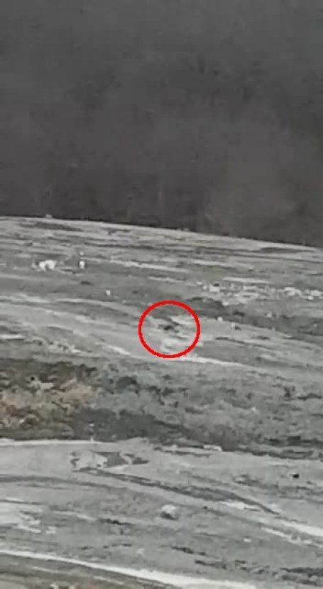 i Polisten kaçan bir şüpheli çamura saplandı