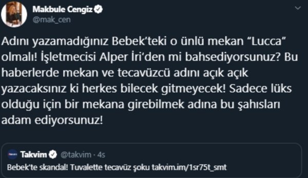 Bebek’teki lüks mekanda tecavüz girişimi