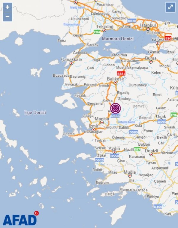 Manisa'da 4.8 şiddetinde deprem