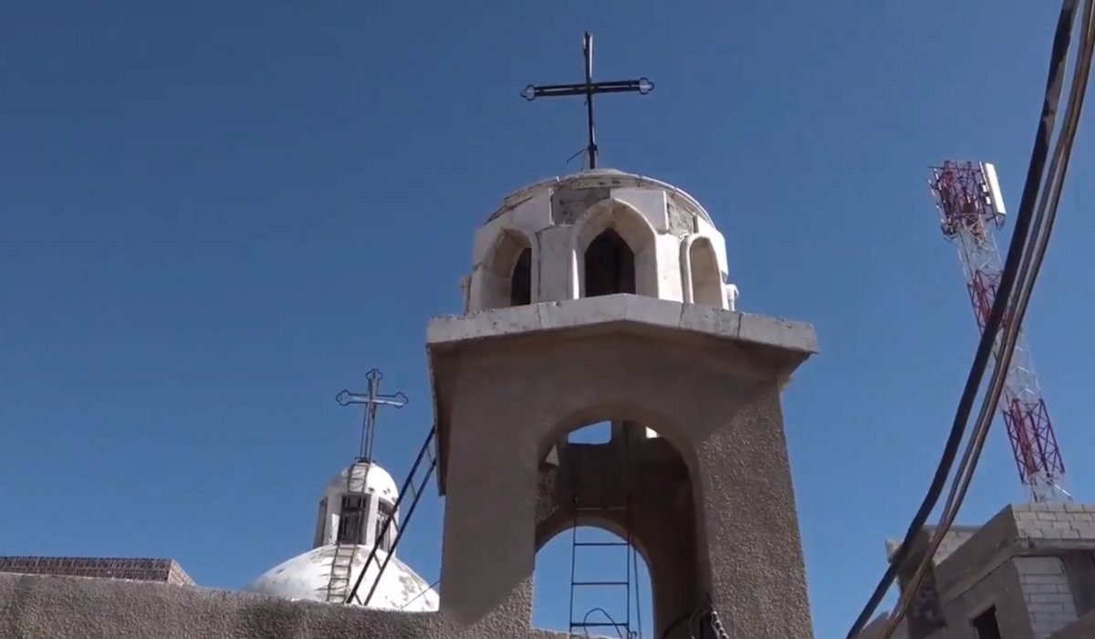 Barış Pınarı bölgesindeki kilise onarıldı