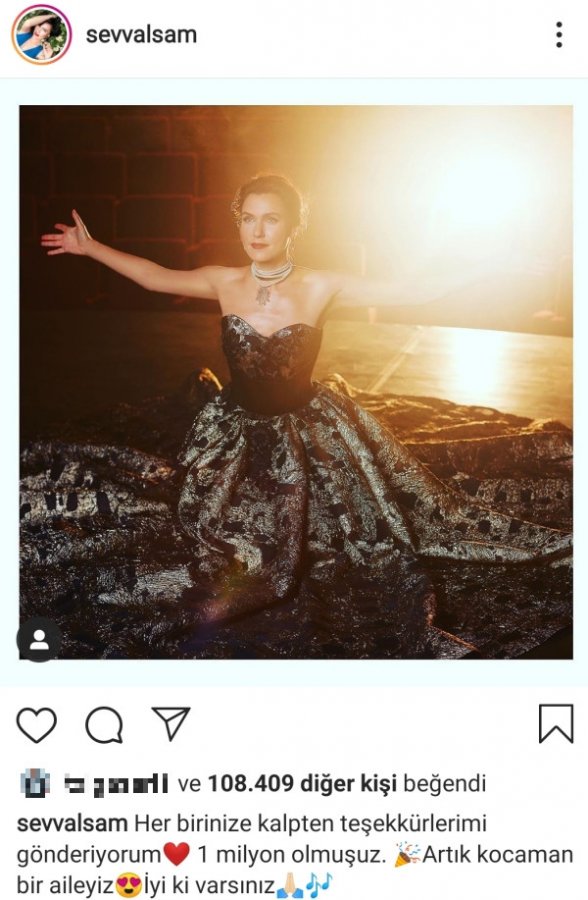 Şevval Sam'ın 1 milyonluk sevinci