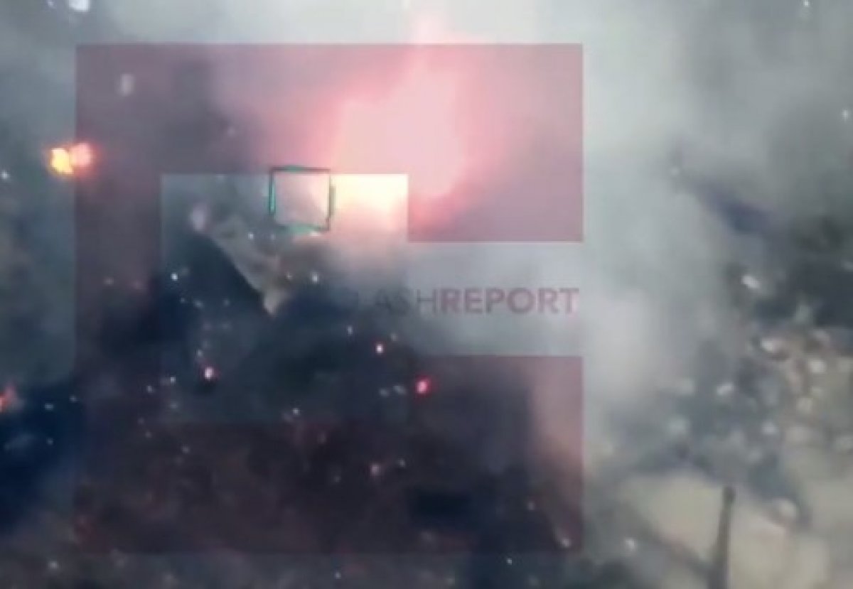 Kamufle olmaya çalışan rejim tankı vuruldu