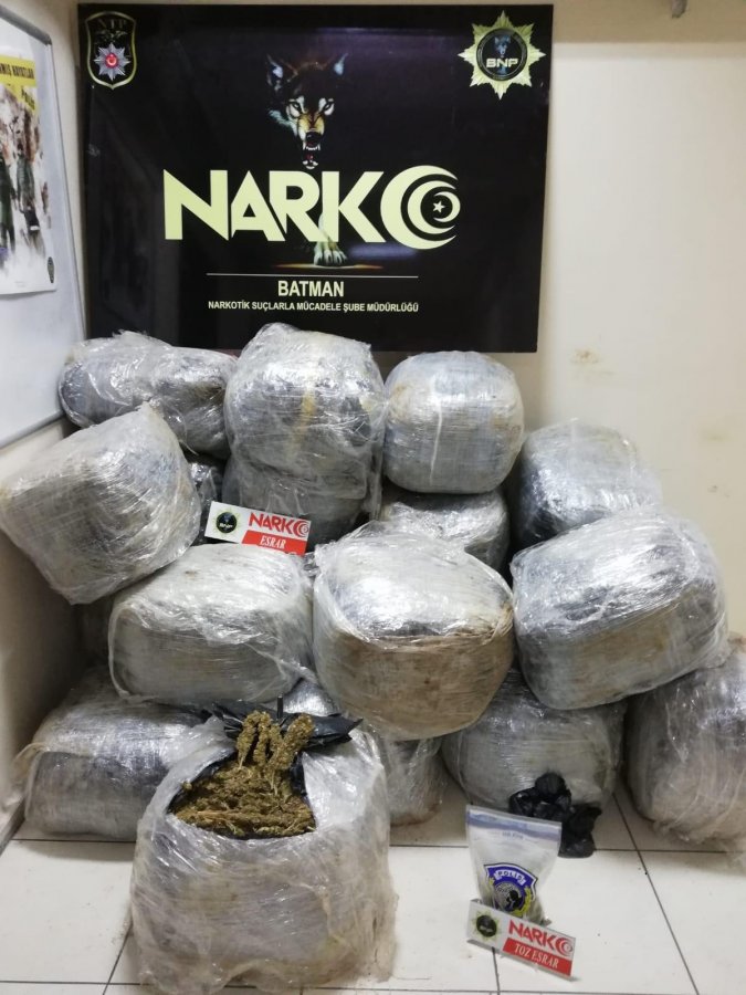 i Batman'da uyuşturucu operasyonu: 232 kilo esrar