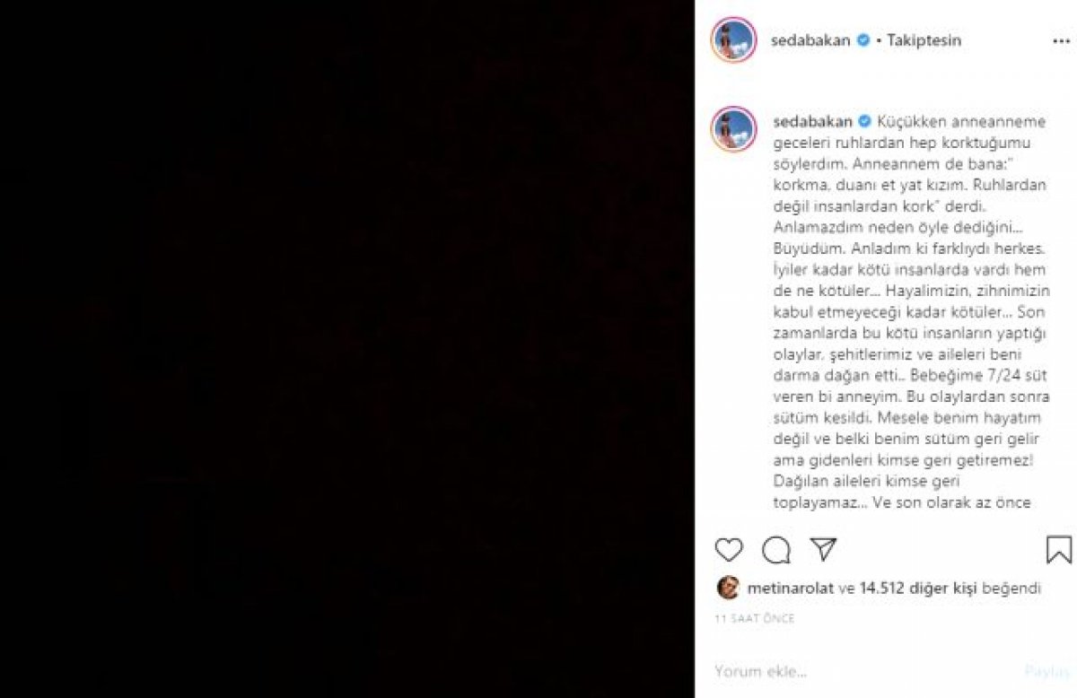 Seda Bakan: Üzüntüden sütüm kesildi