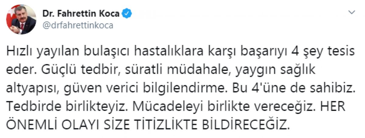 Bakan Koca: Mücadeleyi birlikte vereceğiz