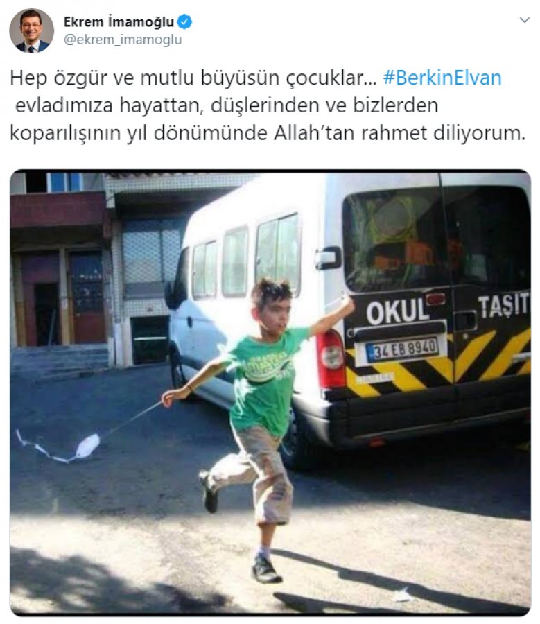 Ekrem İmamoğlu'ndan Berkin Elvan paylaşımı