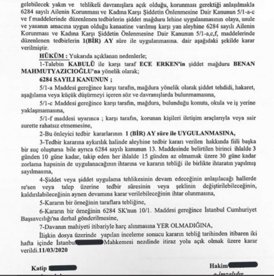 Ece Erken, arabaların aynalarını kırdı