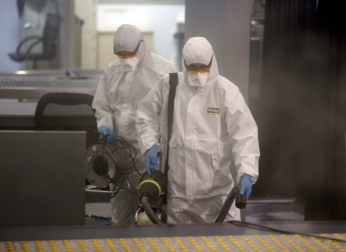 a TBMM koronavirüse karşı dezenfekte edildi