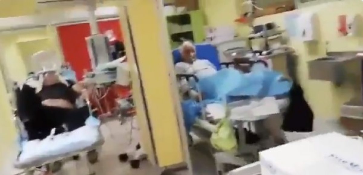 İtalya'dan gelen hastane içi görüntüler