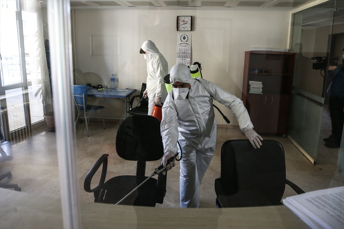 Karantina yurtlarında temizlik yapıldı