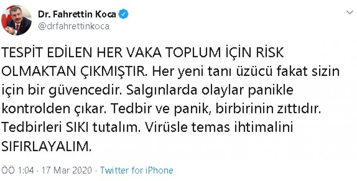 Sağlık Bakanı Koca: Koronavirüs vaka sayısı 47’ye yükseldi