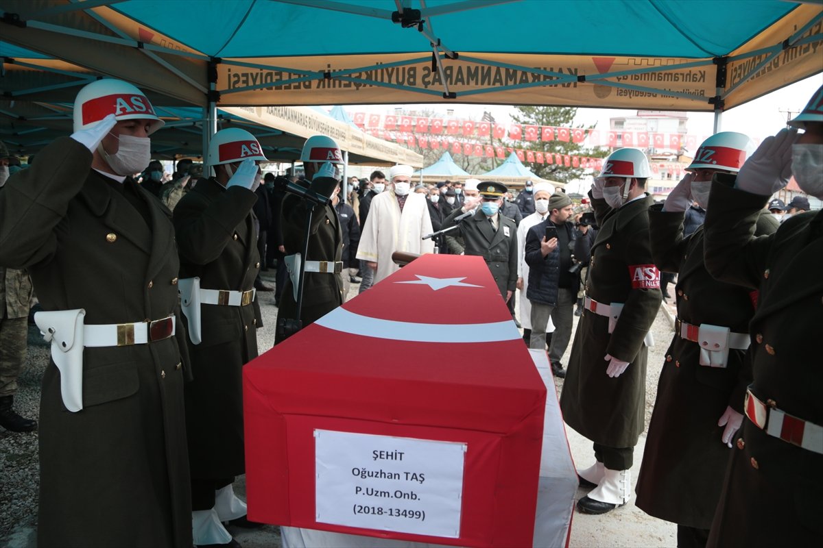 İdlib şehidi Kahramanmaraş'ta son yolculuğuna uğurlandı