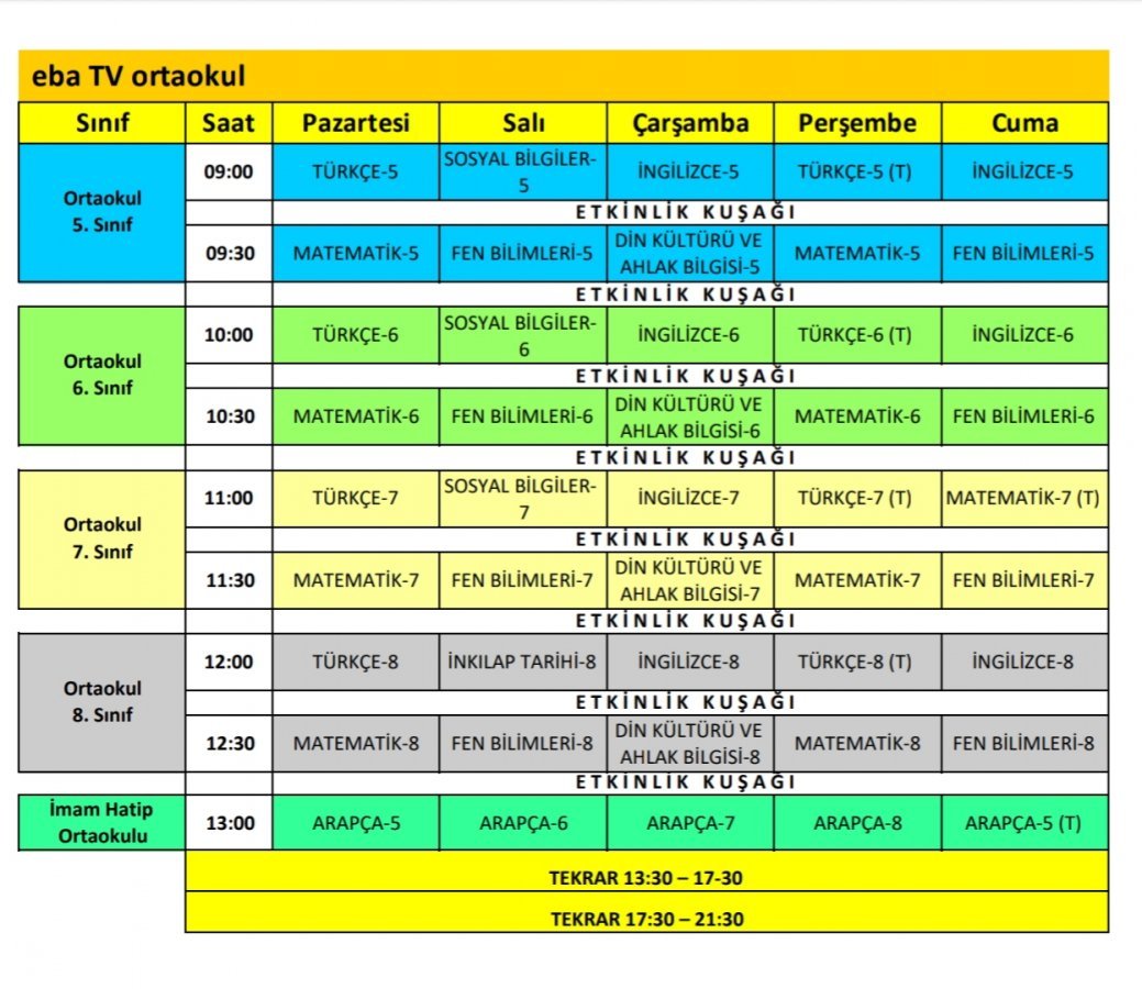 Uzaktan eğitimde ilk ders Bakan Selçuk'tan
