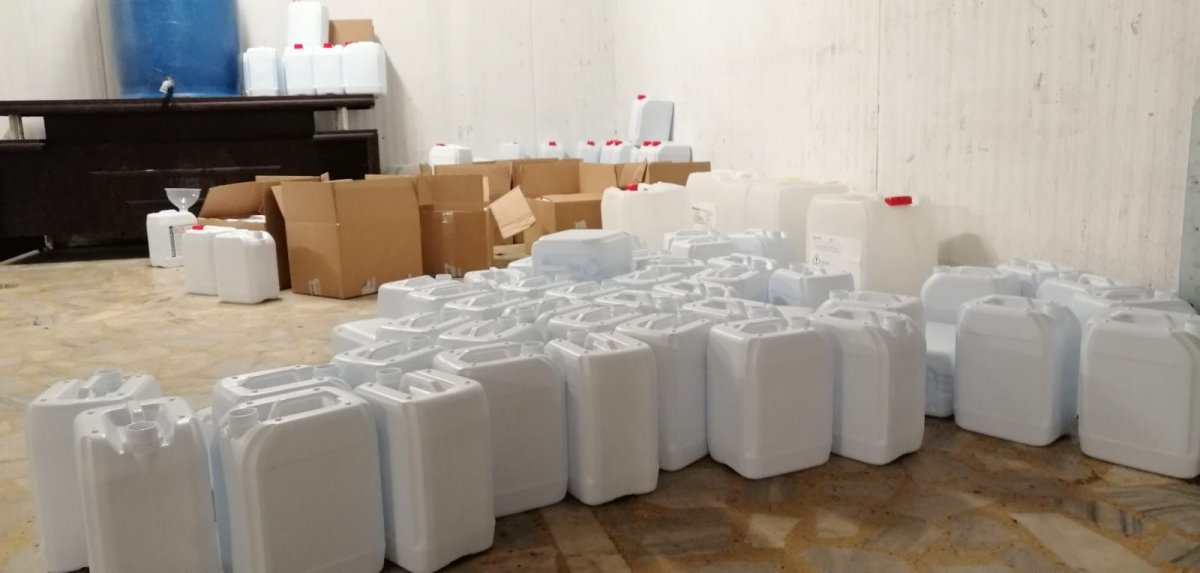 Tonlarca sahte deterjan ve dezenfektan yakalandı