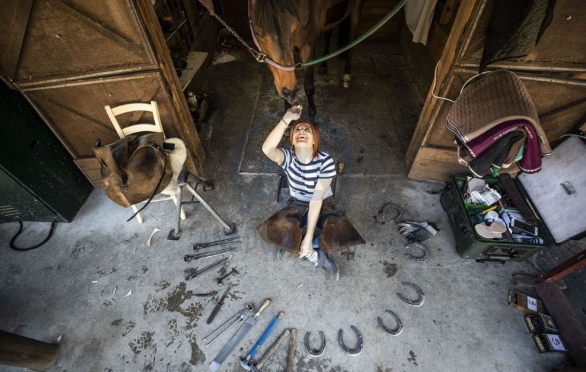 At sevgisi ağır basınca nalbantlığa gönül verdi