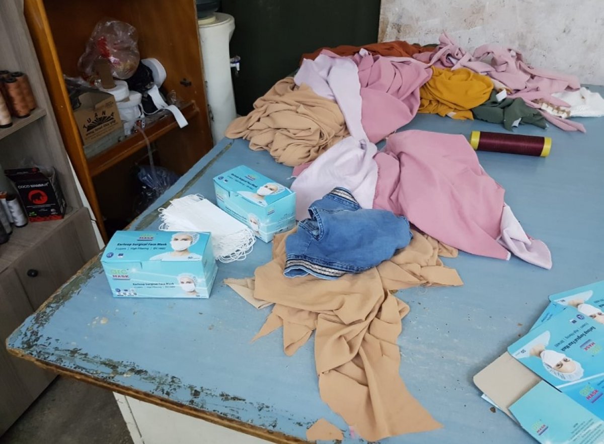i İstanbul'da 1 milyon adet sahte maske üreten atölyeye baskın