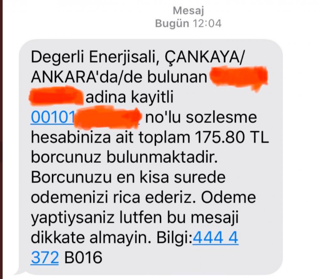 EnerjiSA'dan üst üste fatura hatırlatmaları