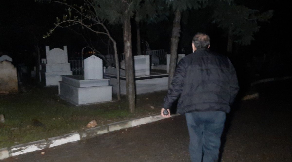 Mezarlıktan duyulan kadın çığlığı panik yarattı