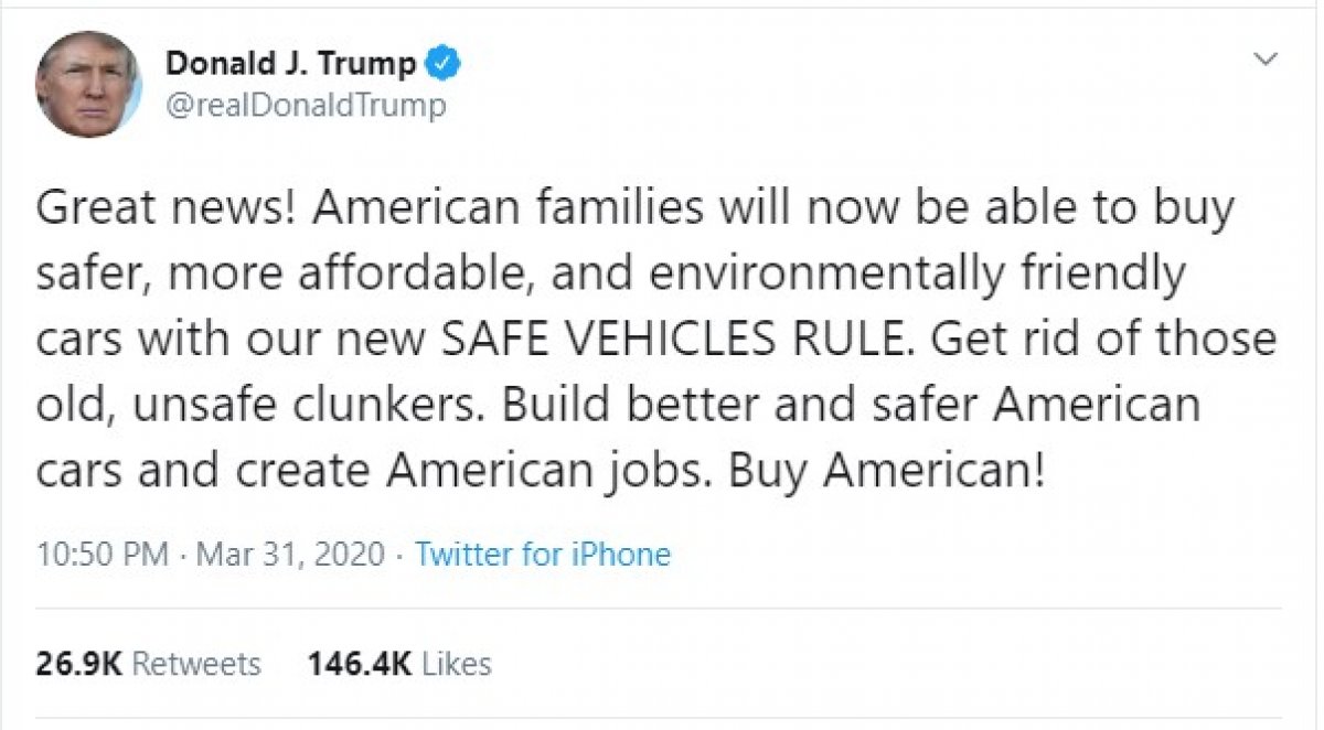 Trump, koronayla boğuşan halkına araba satmaya çalışıyor