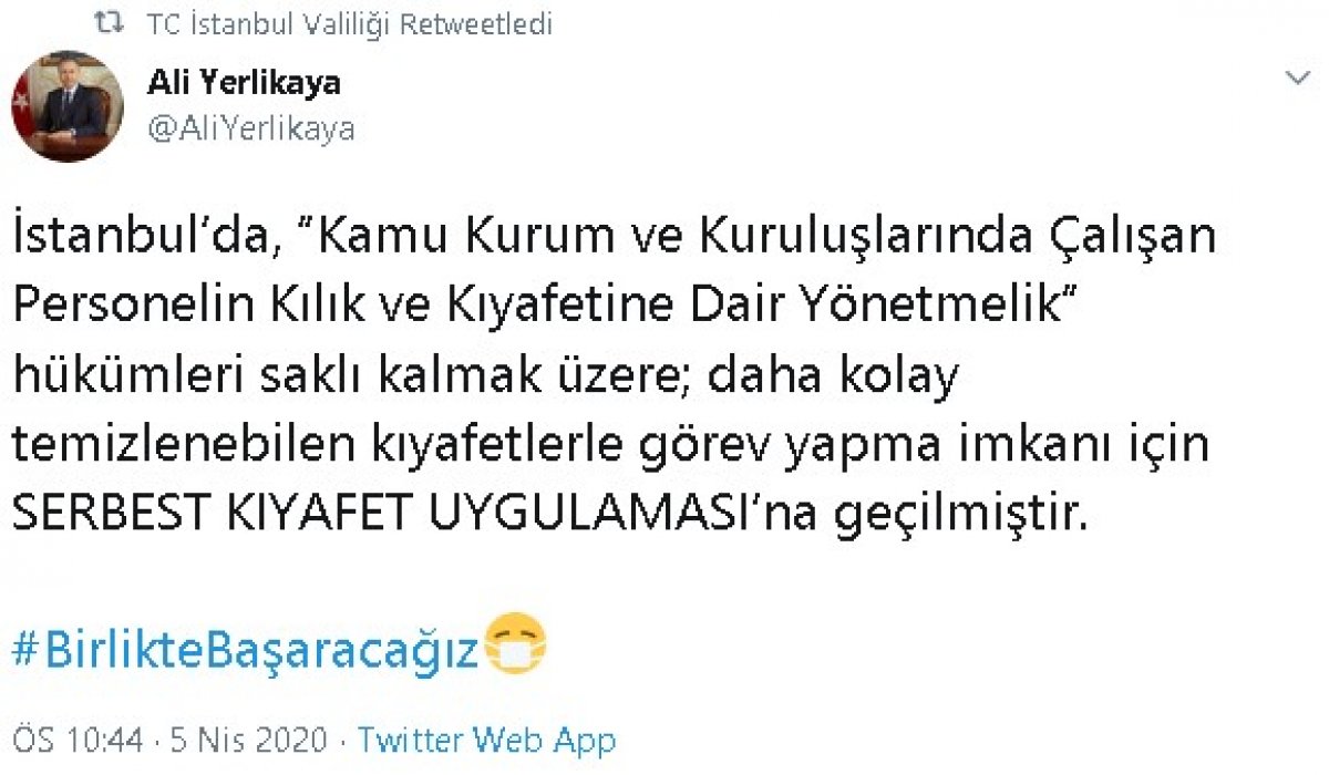 İstanbul'da kamu çalışanlarına serbest kıfayet izni