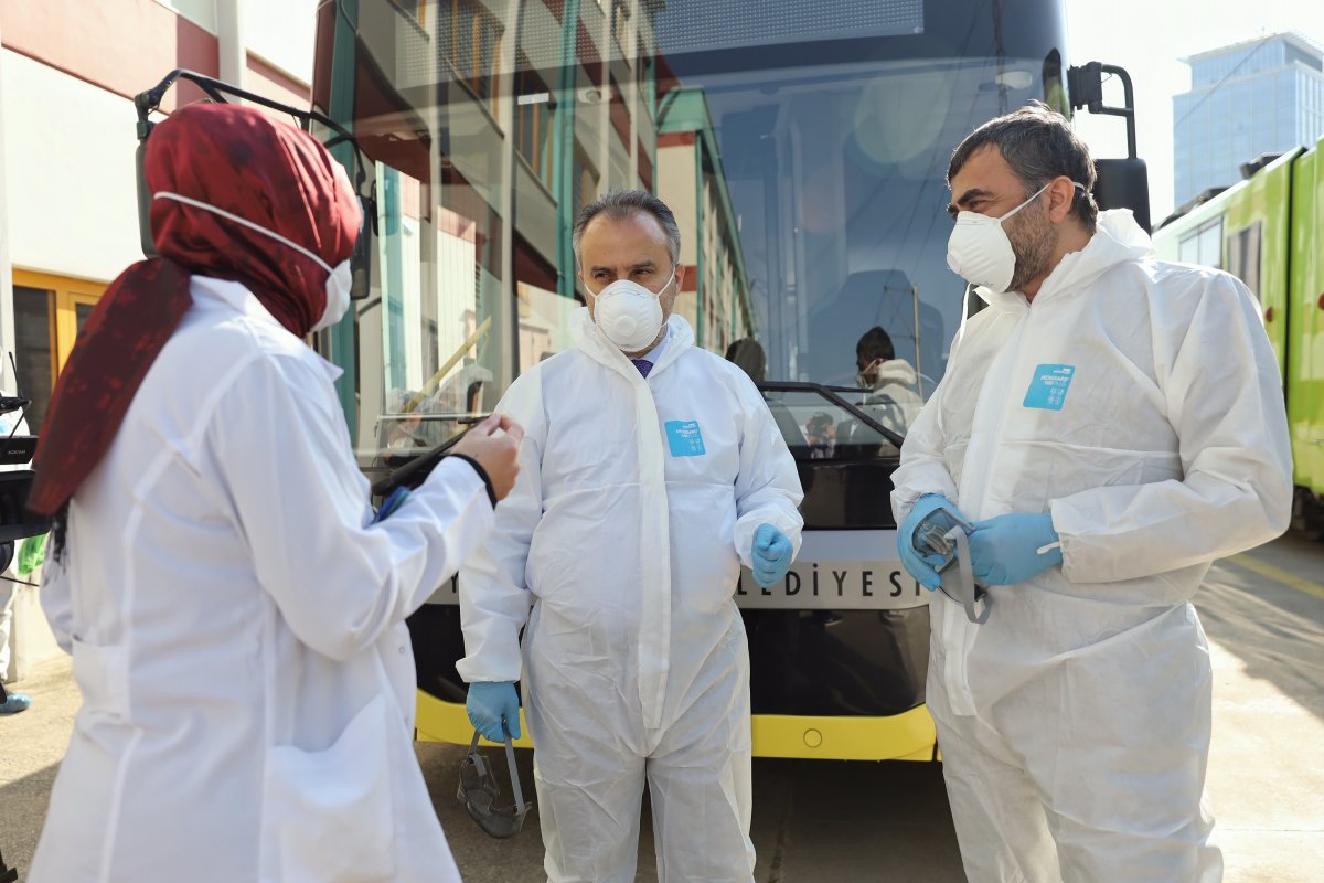 Bursa ulaşımda hijyen seferberliği