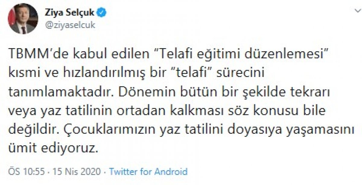 Yaz döneminde telafi eğitimi yapılacak