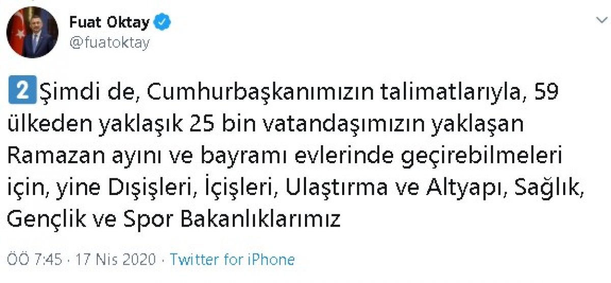 Yurt dışından 25 bin Türk vatandaşı daha getirilecek