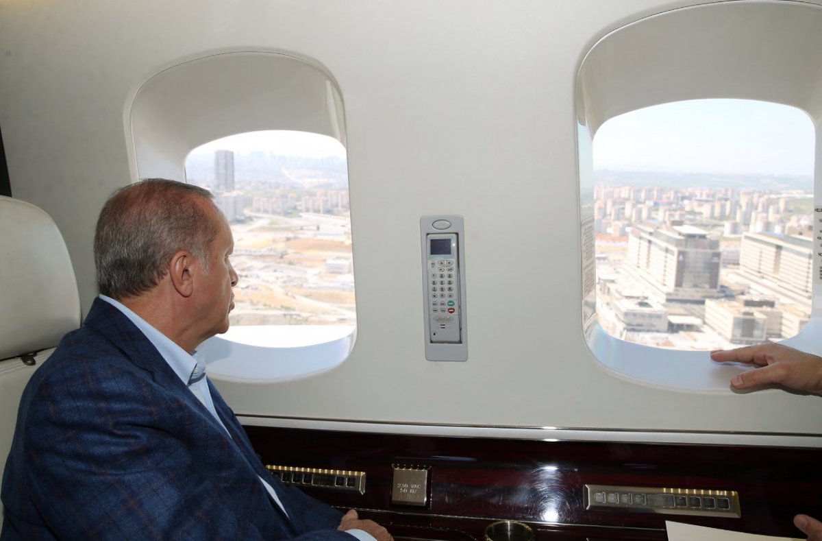 Cumhurbaşkanı Erdoğan, hastaneleri havadan inceledi